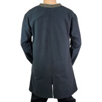 Klassische Wikinger Tunika blau mit Knotenmuster "Hakon", langarm