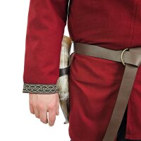 Klassische Wikinger Tunika rot mit Knotenmuster "Hakon", langarm