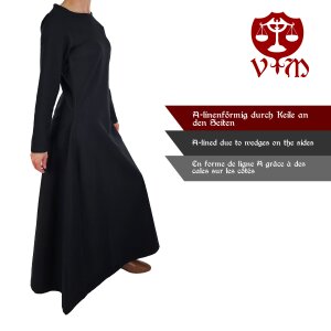 Klassisches Mittelalter Kleid oder Unterkleid schwarz "Amalie"