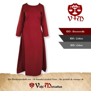 Klassisches Mittelalter Kleid oder Unterkleid rot "Amalie"