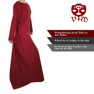 Robe ou sous-robe médiévale classique rouge...