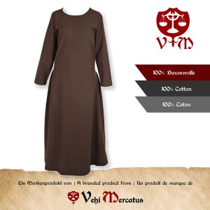 Classic medieval dress or underdress brown...
