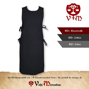 Sur-robe viking classique noire "Lykke"