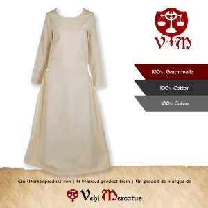 Klassisches Mittelalter Kleid oder Unterkleid Natur "Amalie"