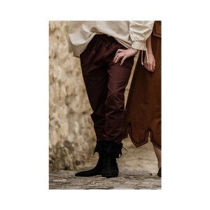 Medieval trousers with waistband dark brown "Veit"