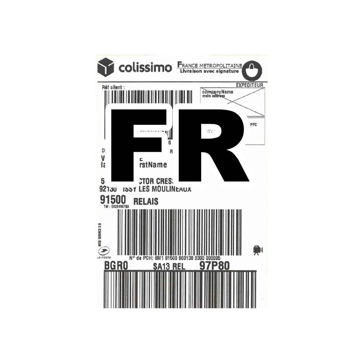 La Poste Colissimo Retourelabel Frankreich