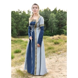 Fantasy-Mittelalterkleid blau-blaugrau "Eleanor"
