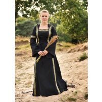 Fantasy-Mittelalterkleid schwarz mit Kapuze "Eleanor"