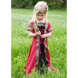 Kinder Fantasy-Mittelalterkleid rot-schwarz "Eleanor"