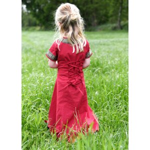 Kinder Fantasy-Mittelalterkleid rot-schwarz "Eleanor"