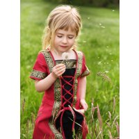 Kinder Fantasy-Mittelalterkleid rot-schwarz "Eleanor"