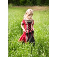 Kinder Fantasy-Mittelalterkleid rot-schwarz "Eleanor"