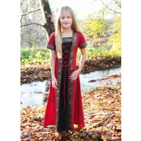 Kinder Fantasy-Mittelalterkleid rot-schwarz "Eleanor"