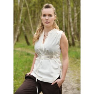 Sleeveless medieval blouse natural &quot;Levke&quot;