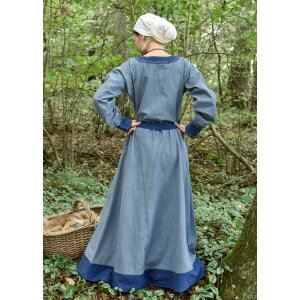 Wikinger Kleid Jona Blaugrau/Blau Größe XL, B-WARE
