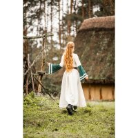 Mittelalter Kleid Natur/Grün „Dorothea“