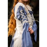 Mittelalter Kleid Natur/Taubenblau „Amalia“