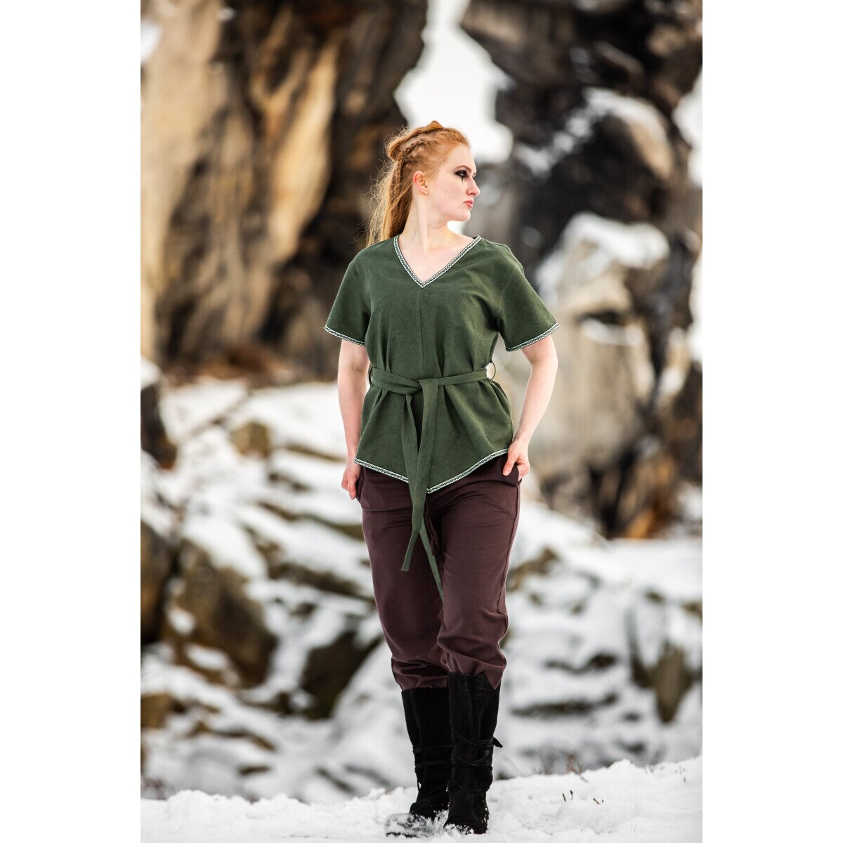 Viking tunic ladies green “Matilda”