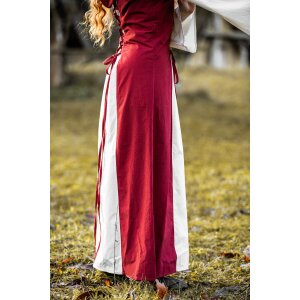 Mittelalter Kleid Rot/Natur "Genefe"