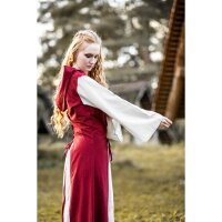 Mittelalter Kleid Rot/Natur "Genefe"