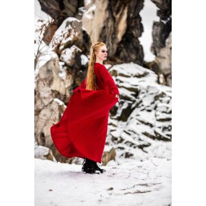 Wikinger Kleid 100% Leinen Rot "Anna"