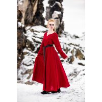 Wikinger Kleid 100% Leinen Rot "Anna"