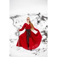 Wikinger Kleid 100% Leinen Rot "Anna"