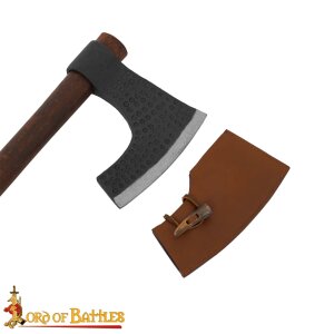 Hand Forged Viking Bearded Axe with Genuine Leather Sheath