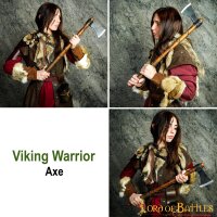 Viking Warrior-Axt mit handgeschmiedetem Axtblatt aus Kohlenstoffstahl