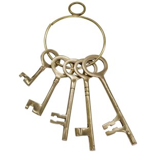 Porte-clés décoratif en laiton avec 5...