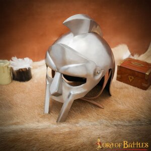 Legendärer "Maximus" Gladiator-Stahlhelm mit Inlay