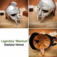 Legendärer "Maximus" Gladiator-Stahlhelm mit Inlay