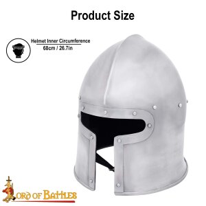 Italienischer Barbute-Helm aus Dem 15. Jahrhundert Historisch Inspiriert 16 Gauge (1,6 mm)