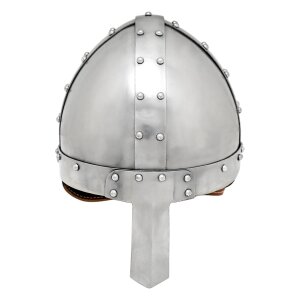Medieval Norman Nasal Steel Helmet with Leather Liner 16...
