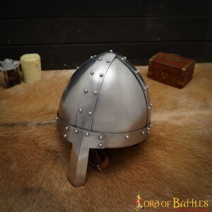 mittelalterlicher Normannischer Nasen-Stahlhelm mit Ledereinlage 16 Gauge (1,6 mm)