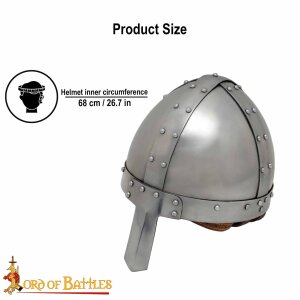 mittelalterlicher Normannischer Nasen-Stahlhelm mit Ledereinlage 16 Gauge (1,6 mm)