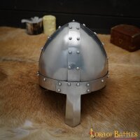 mittelalterlicher Normannischer Nasen-Stahlhelm mit Ledereinlage 16 Gauge (1,6 mm)