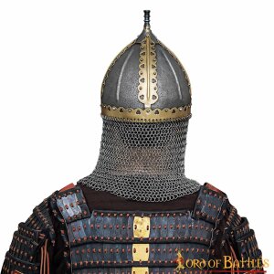 10. Jahrhundert Wikinger Varangian Rus Slav Gnezdovo Helm mit unvernieteter Kettenbrünne 16 Gauge (1,6 mm)