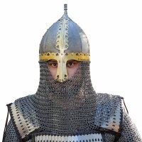 10. Jahrhundert Wikinger Varangian Rus Slav Gnezdovo Helm mit unvernieteter Kettenbrünne 16 Gauge (1,6 mm)