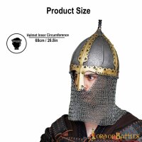 10. Jahrhundert Wikinger Varangian Rus Slav Gnezdovo Helm mit unvernieteter Kettenbrünne 16 Gauge (1,6 mm)