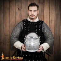 14. Jahrhundert Baskinetthelm Beckenhaube mit Visier 14 Gauge (2 mm)