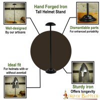 63,5cm hoher Helmständer Für Helme mit Oder ohne Brünne