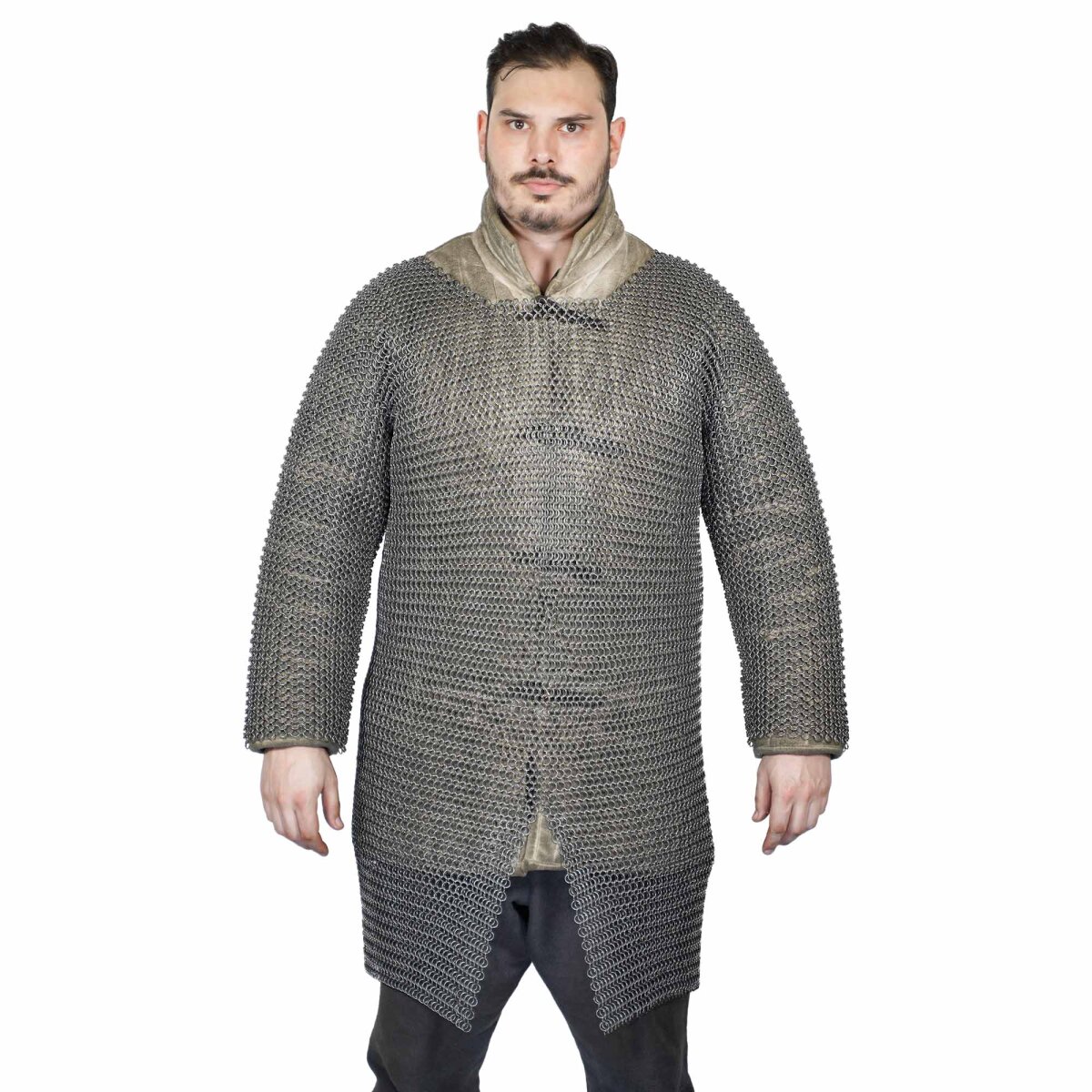 Round Ring Chainmail Hauberk Shirt, Butted, ID 9 mm,...
