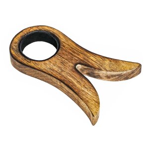 Handgefertigter Hornständer aus Holz mit...
