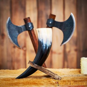 Handcrafted Genuine Wooden Horn stand with Suede Leather...