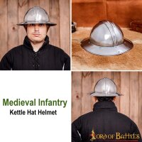 mittelalterliche Infanterie Kessel Hut oder Eisenhut Stahlhelm