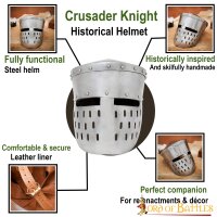 Kreuzritter Historischer Topfhelm