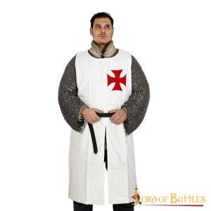 mittelalterlicher Ritter Templer Wappenrock Baumwoll Tabard