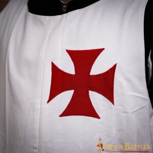 mittelalterlicher Ritter Templer Wappenrock Baumwoll Tabard