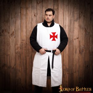 mittelalterlicher Ritter Templer Wappenrock Baumwoll Tabard